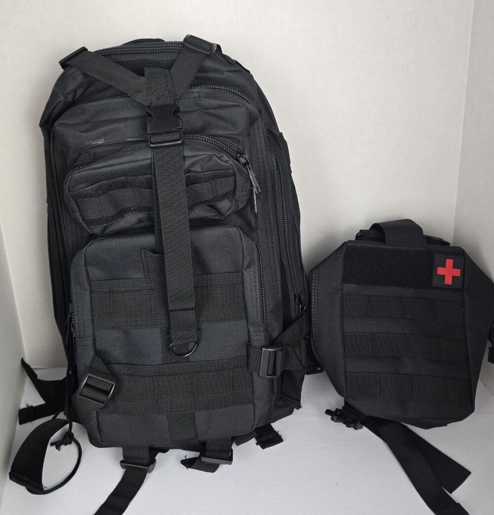 30L Military Tactical Backpack Rucksack Camping Hiking include First Aid Kit Bag